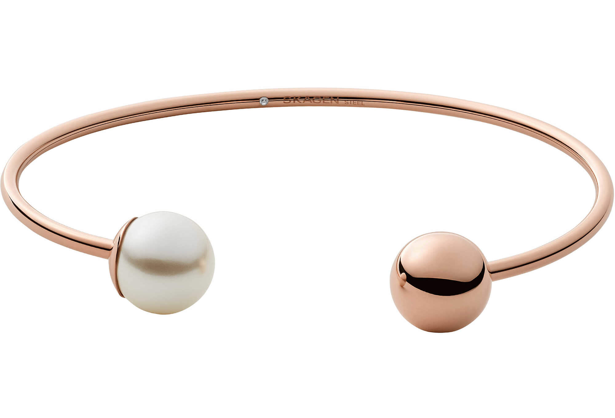 Skagen Designový bronzový náramek s perlou Agnethe SKJ1442791 + 2 měsíce na vrácení zboží