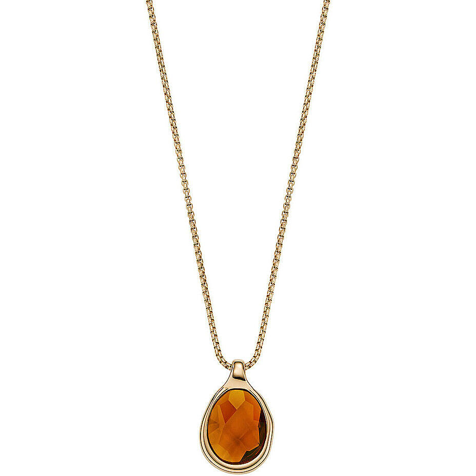 Levně Skagen Elegantní pozlacený náhrdelník Sea Glass Honey SKJ1736710