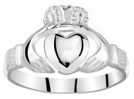 Silvego Dámský celostříbrný prsten Claddagh ZTR96391 57 mm