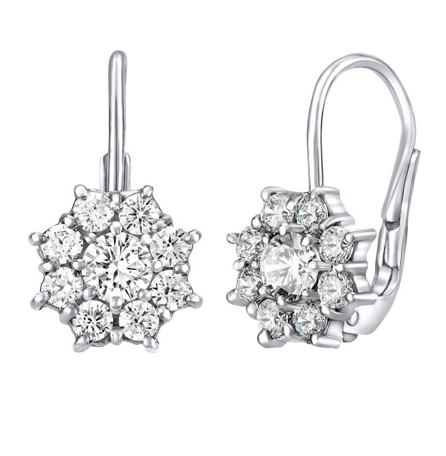 Silvego Orecchini a Fiore d’argento con zirconi Swarovski SILVEGO31572W