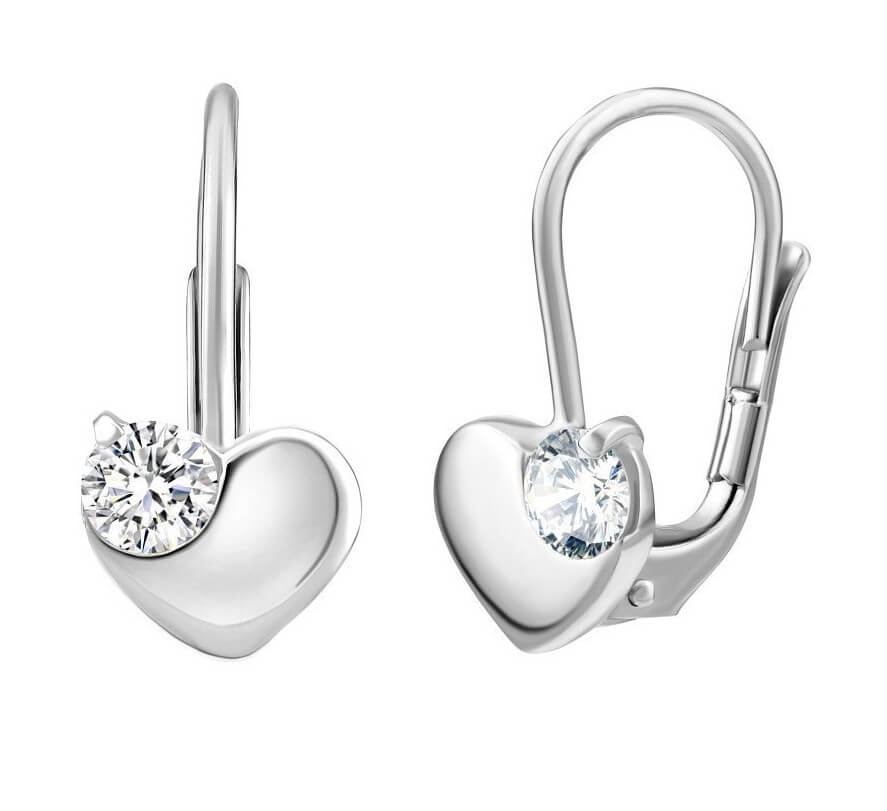 Silvego Orecchini a Cuore in argento con zirconi Swarovski SILVEGO70462s