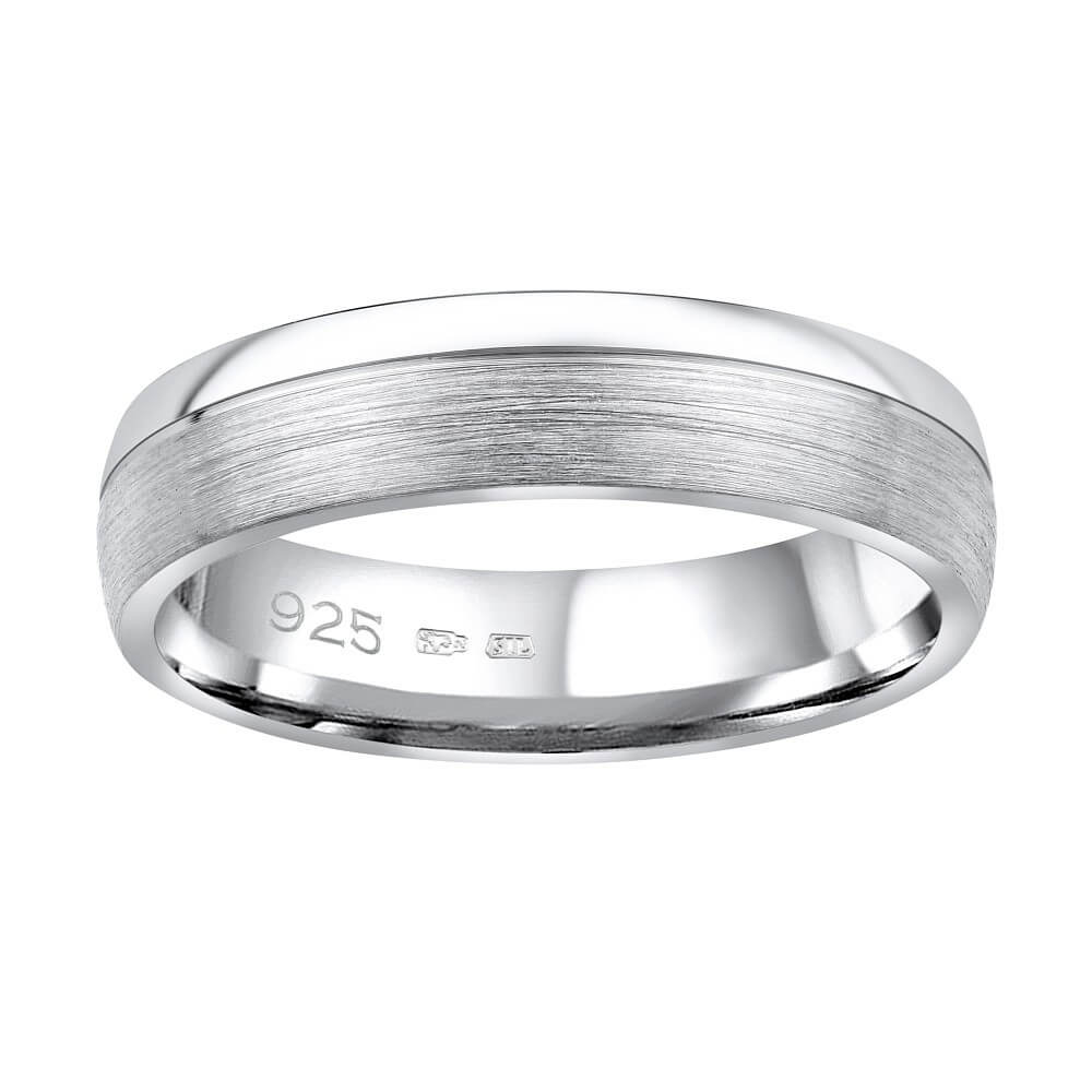 Silvego Snubní stříbrný prsten Paradise pro muže i ženy QRGN23M 48 mm