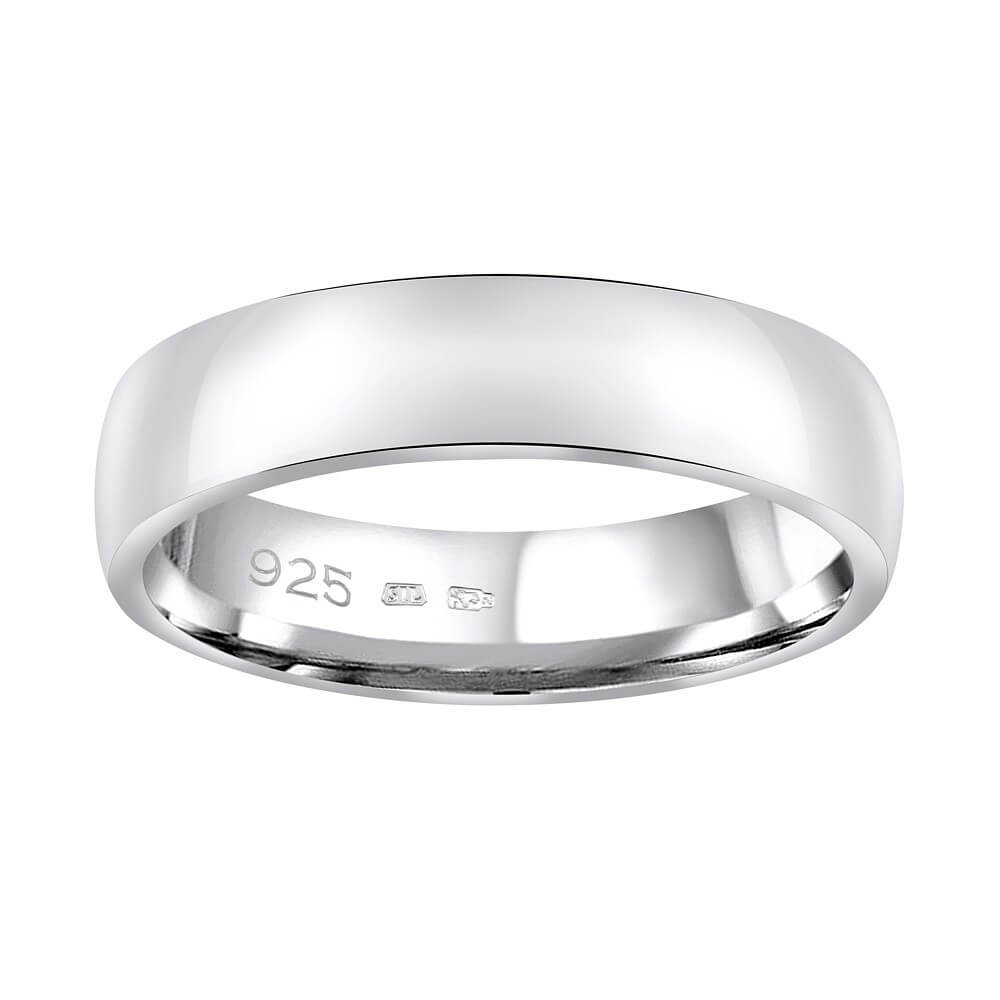 Silvego Snubní stříbrný prsten Poesia pro muže i ženy QRG4104M 47 mm