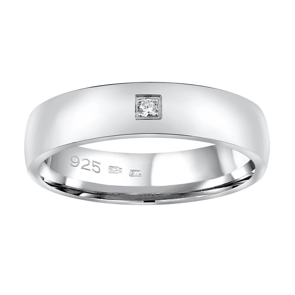 Silvego Snubní stříbrný prsten Poesia pro ženy QRG4104W 56 mm