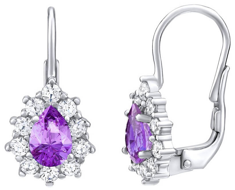 Silvego Orecchini in argento viola con Swarovski Zirkonia SILVEGO31866F