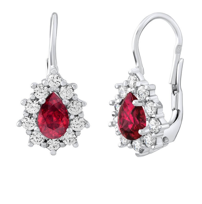 Silvego Orecchini in argento con zircone rosso Kristin SILVEGOB31866R