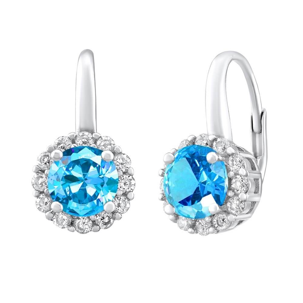 Silvego Orecchini in argento Sharon con cristallo blu LPSTXRE100009