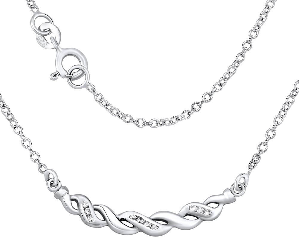 Levně Silvego Stříbrný náhrdelník ASPEN se zirkony ZTJ41031