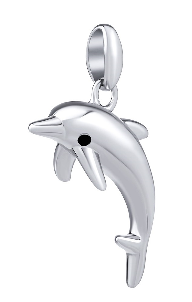Levně Silvego Stříbrný přívěsek delfín Willy JJJ1093P