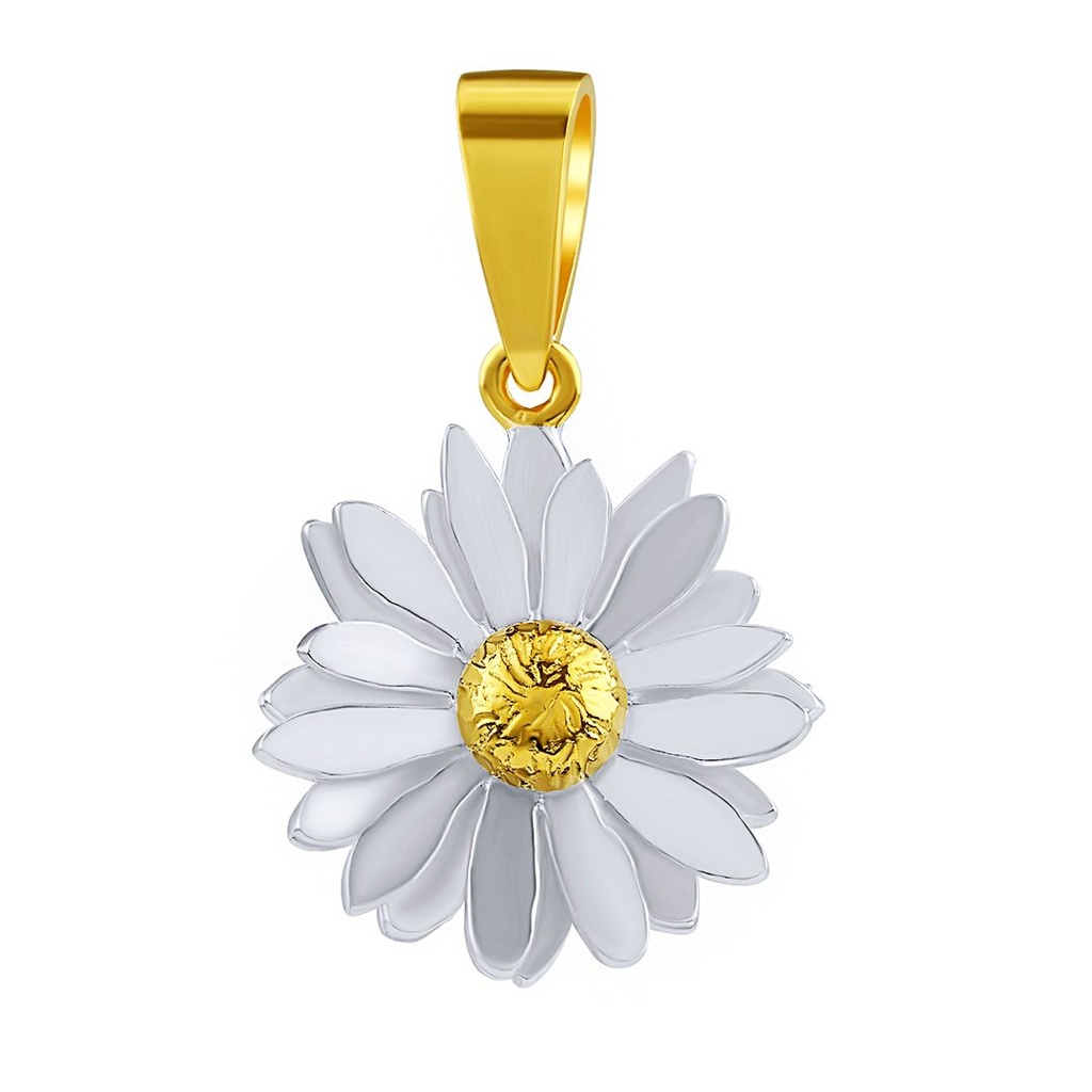 Silvego Strieborný prívesok Sedmokráska pozlátená 18kt. zlatom KRN1106PGP