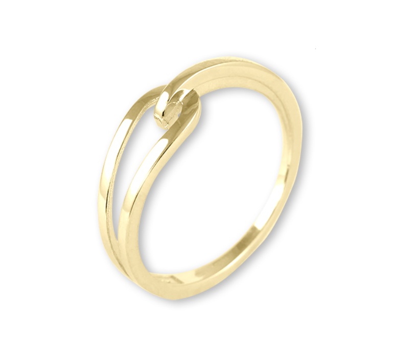 Soliter Dámsky prepletaný prsteň zo žltého zlata 221 001 00672 00 59 mm