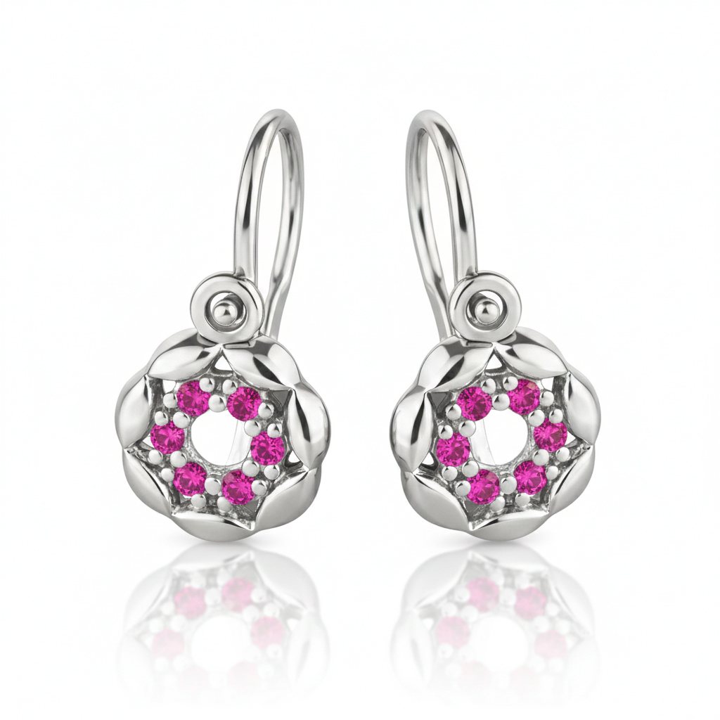 Soliter Detské náušnice z bieleho zlata so zirkónmi 239 001 01236 0700440