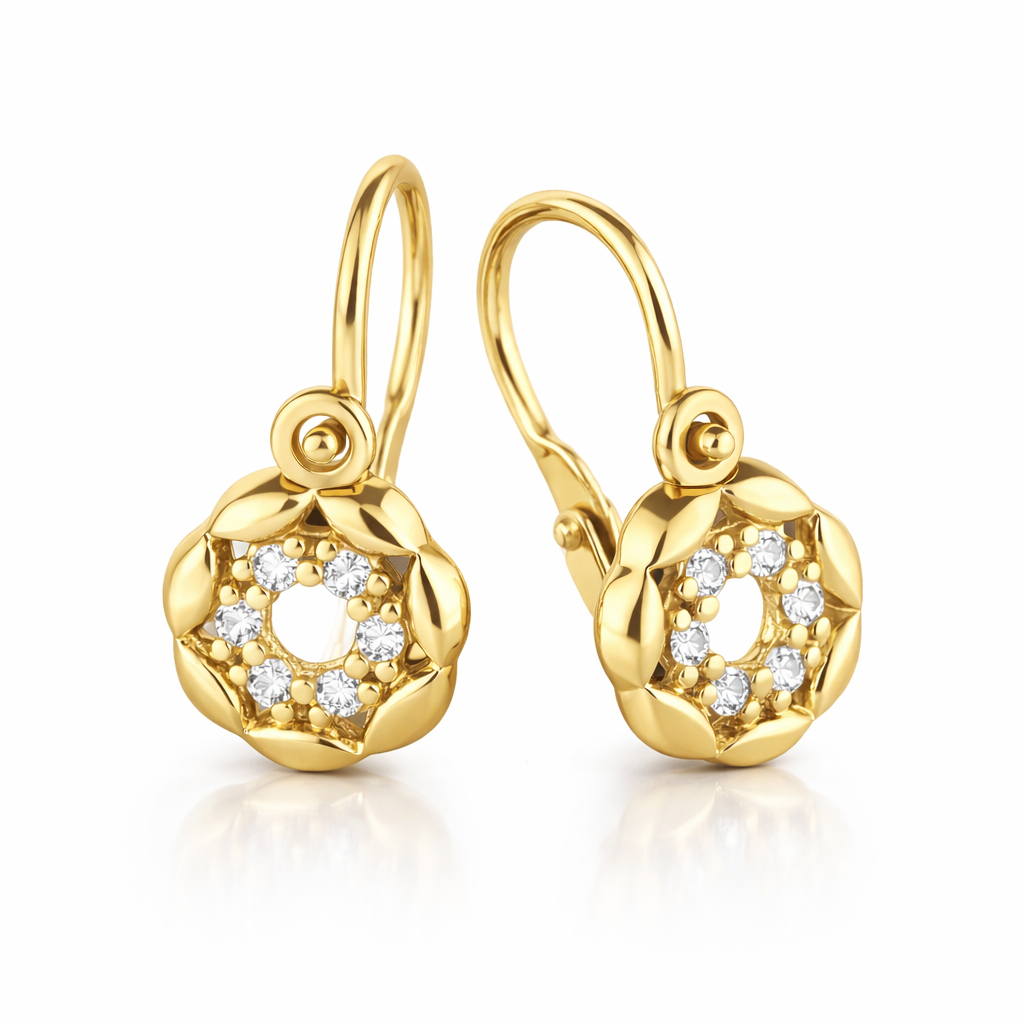 Soliter Detské náušnice zo žltého zlata so zirkónmi 239 001 01236 0000000