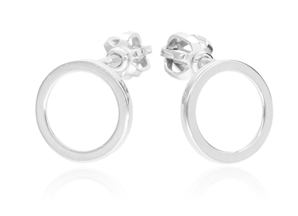 Soliter Elegantné strieborné náušnice Krúžky 431 001 02873 04