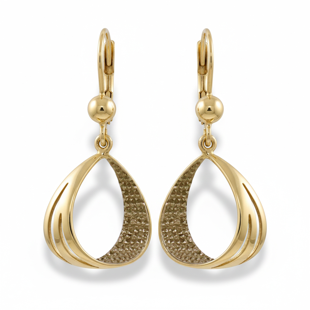 Soliter Elegantné visiace pozlátené náušnice 431 001 02823 05