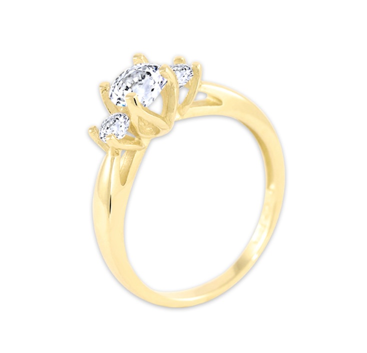 Soliter Krásny zásnubný prsteň zo žltého zlata 229 001 00927 00 53 mm