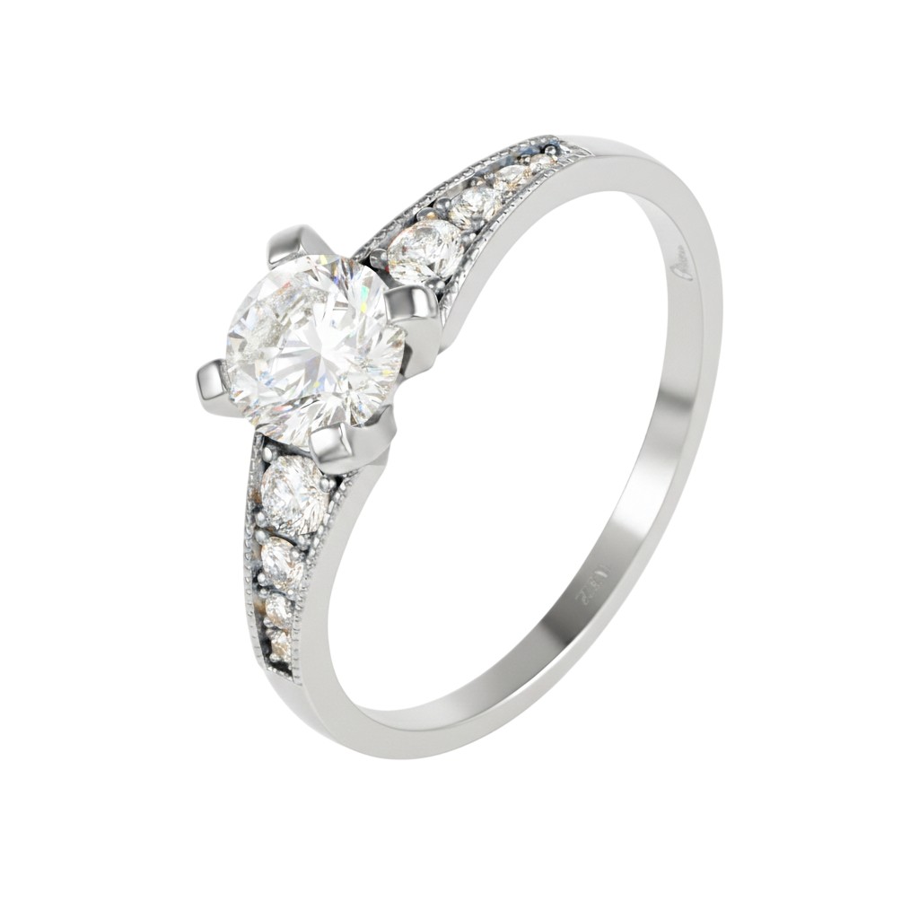 Soliter Nadčasový zásnubný prsteň z bieleho zlata 229 001 00829 07 58 mm