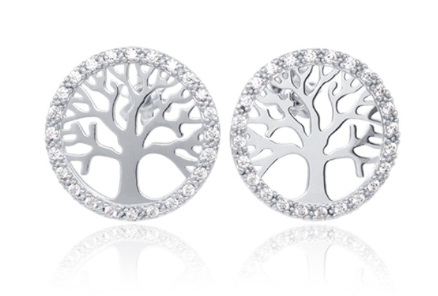 Soliter Náušnice z bieleho zlata Strom života 239 001 01151 07