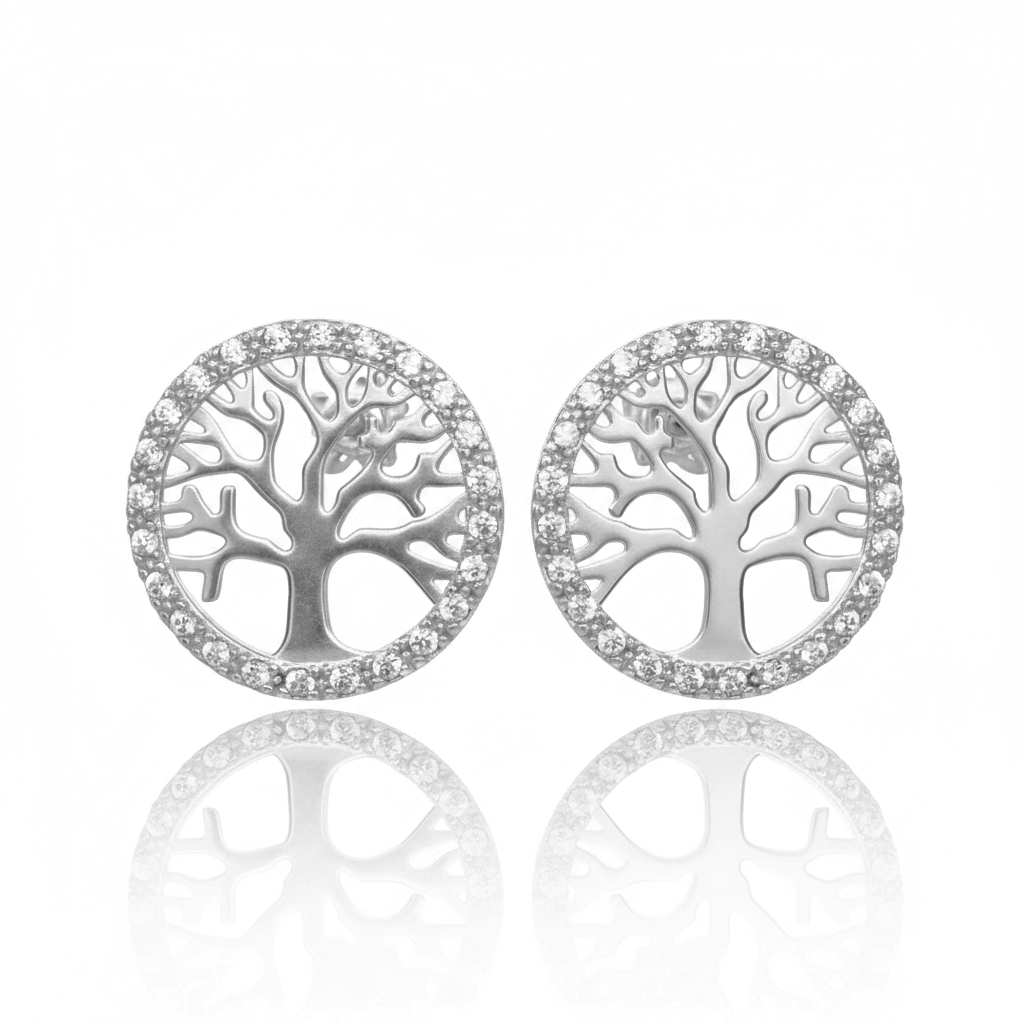 Soliter Náušnice z bieleho zlata Strom života 239 001 01151 07