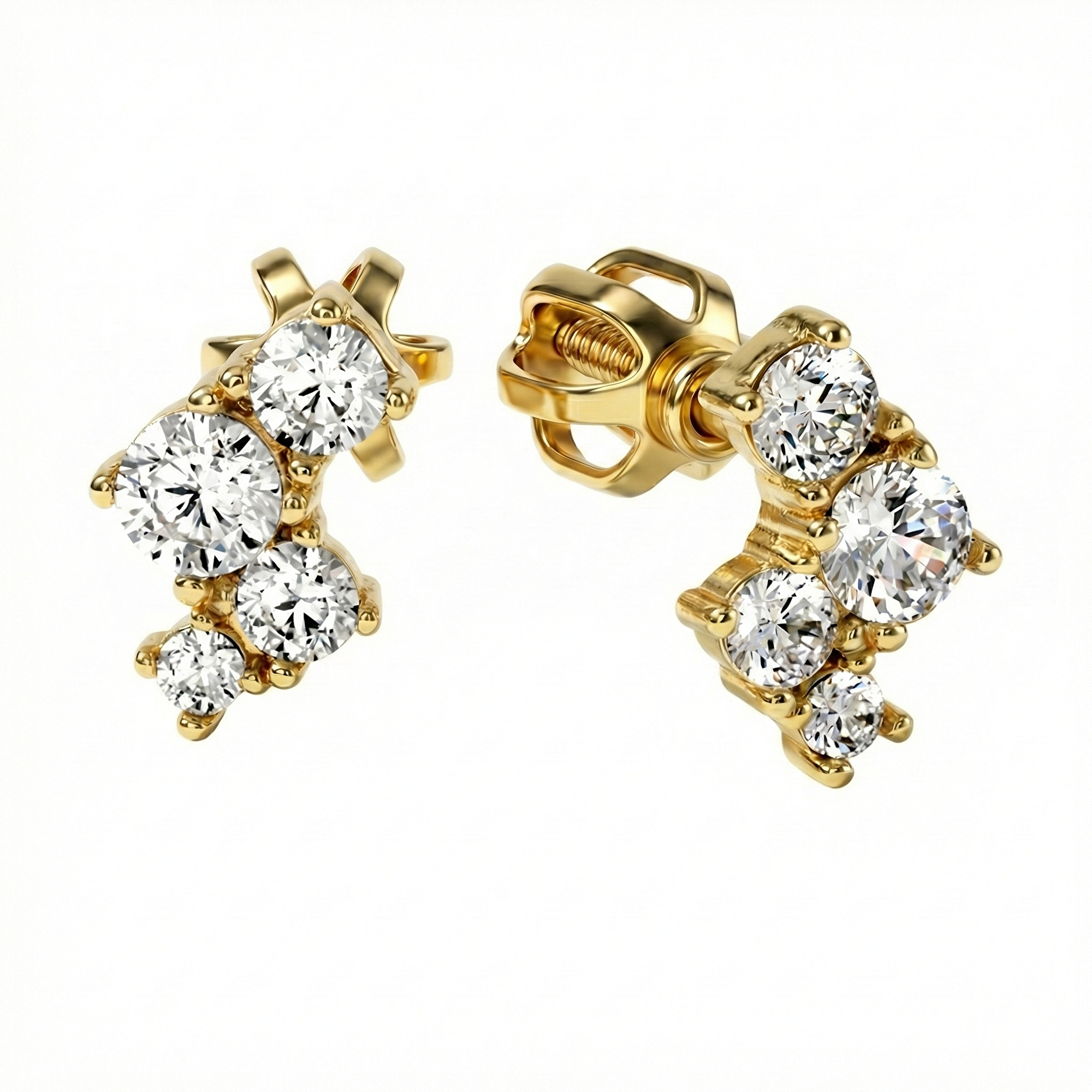 Soliter Náušnice zo žltého zlata so zirkónmi 239 001 01139 00