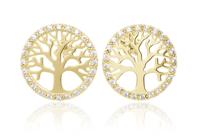 Soliter Náušnice ze žlutého zlata Strom života 239 001 01151 00