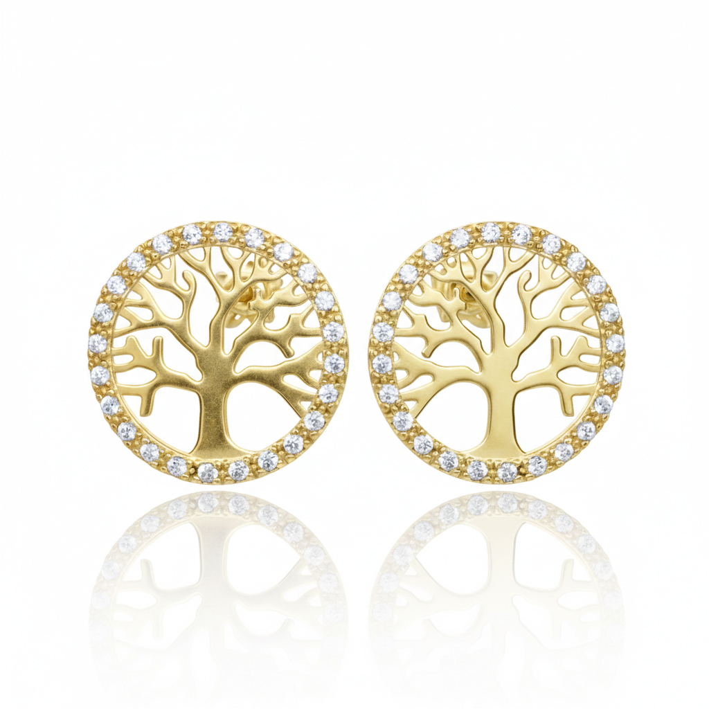 Soliter Náušnice zo žltého zlata Strom života 239 001 01151 00