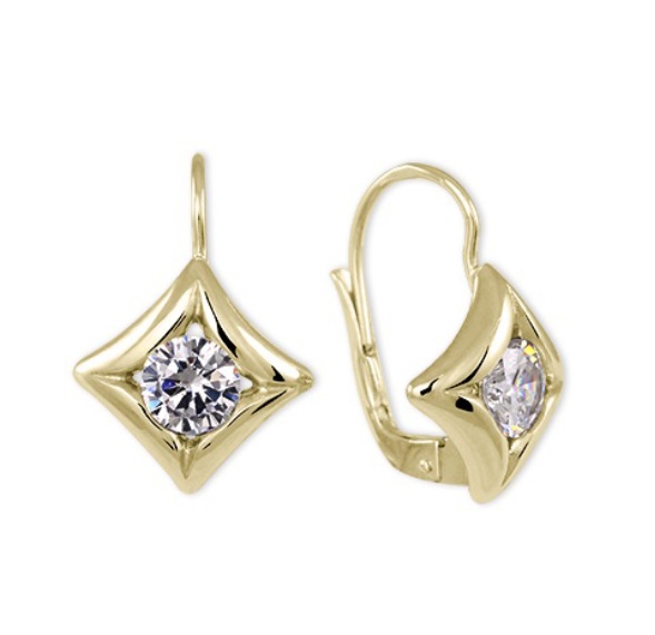 Soliter Pozlátené náušnice s čírym kryštálom 436 001 00241 0500000