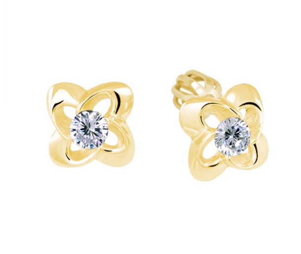 Soliter Pozlátené kôstky s čírymi zirkónmi 436 001 00465 05