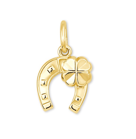 Soliter Pozlátený prívesok podkova so štvorlístkom 441 001 01663 05