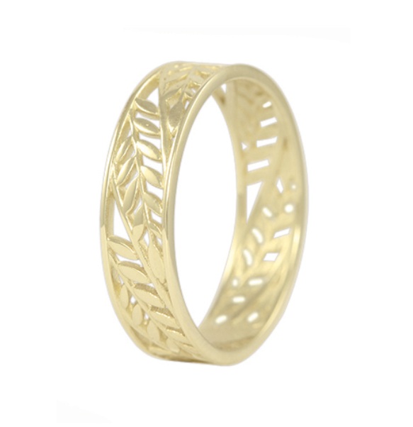 Soliter Prsteň zo žltého zlata Vavrínový list 221 001 00678 00 56 mm