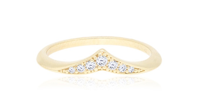 Soliter Prsteň zo žltého zlata s kryštálmi Chevron 229 001 00953 00 54 mm