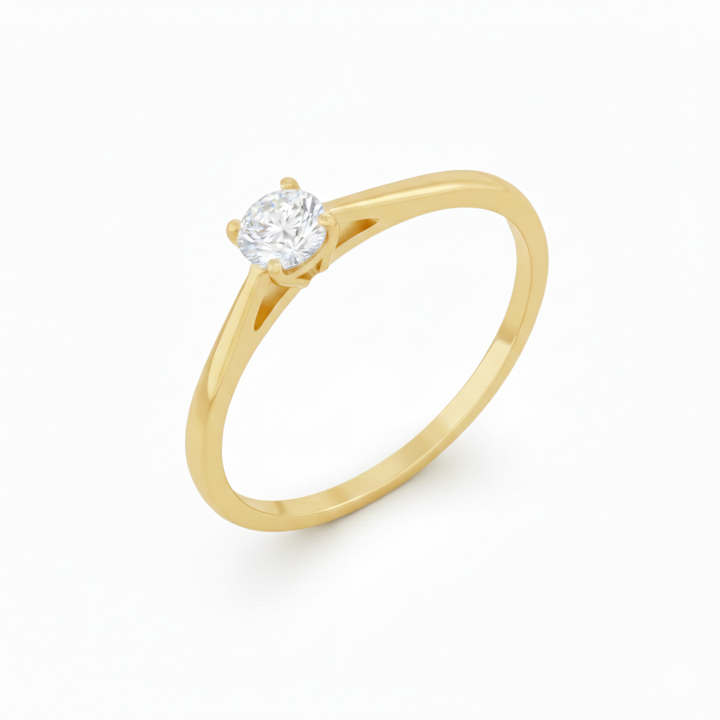 Soliter Pôvabný zásnubný prsteň zo žltého zlata 226 001 01035 00 53 mm