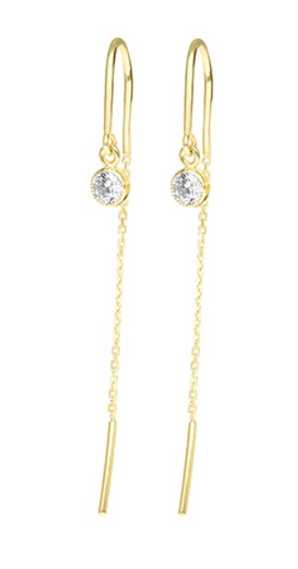Soliter Zlaté retiazkové náušnice s čírym zirkónom 236 001 01161 00