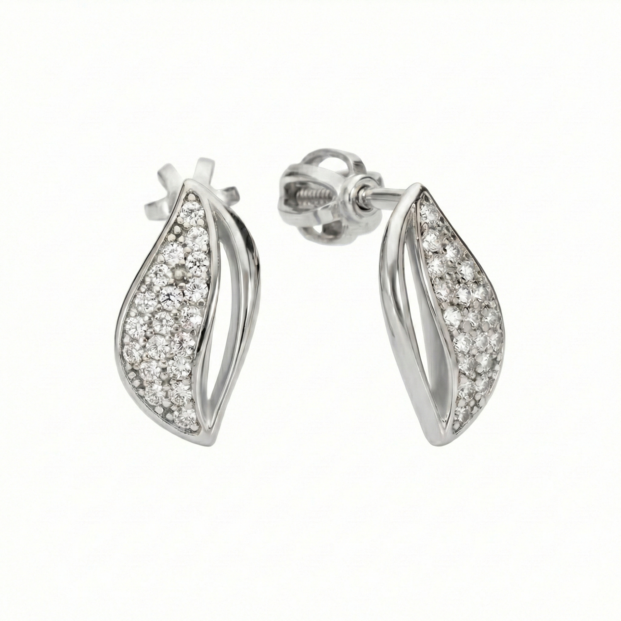 Soliter Slušivé náušnice z bieleho zlata so zirkónmi 239 001 01264 07