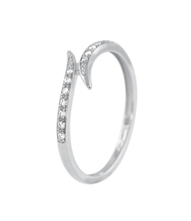 Soliter Zásnubný prsteň z bieleho zlata so zirkónmi 229 001 00875 07 60 mm