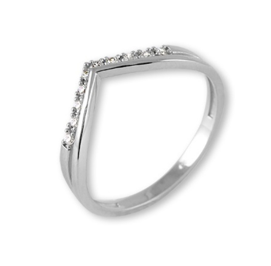 Soliter Snubní prsten z bílého zlata s krystaly 229 001 00886 07 53 mm