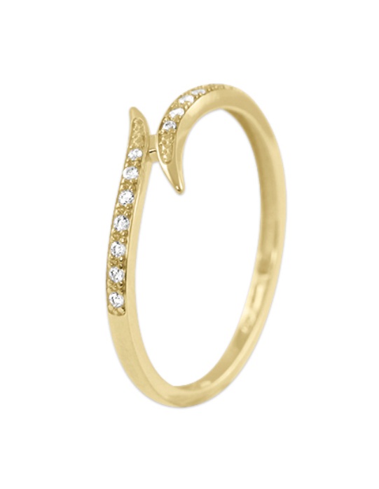 Soliter Zásnubný prsteň zo žltého zlata s kryštálmi 229 001 00875 00 57 mm