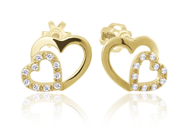 Soliter Srdiečkové náušnice zo žltého zlata 239 001 01136 00