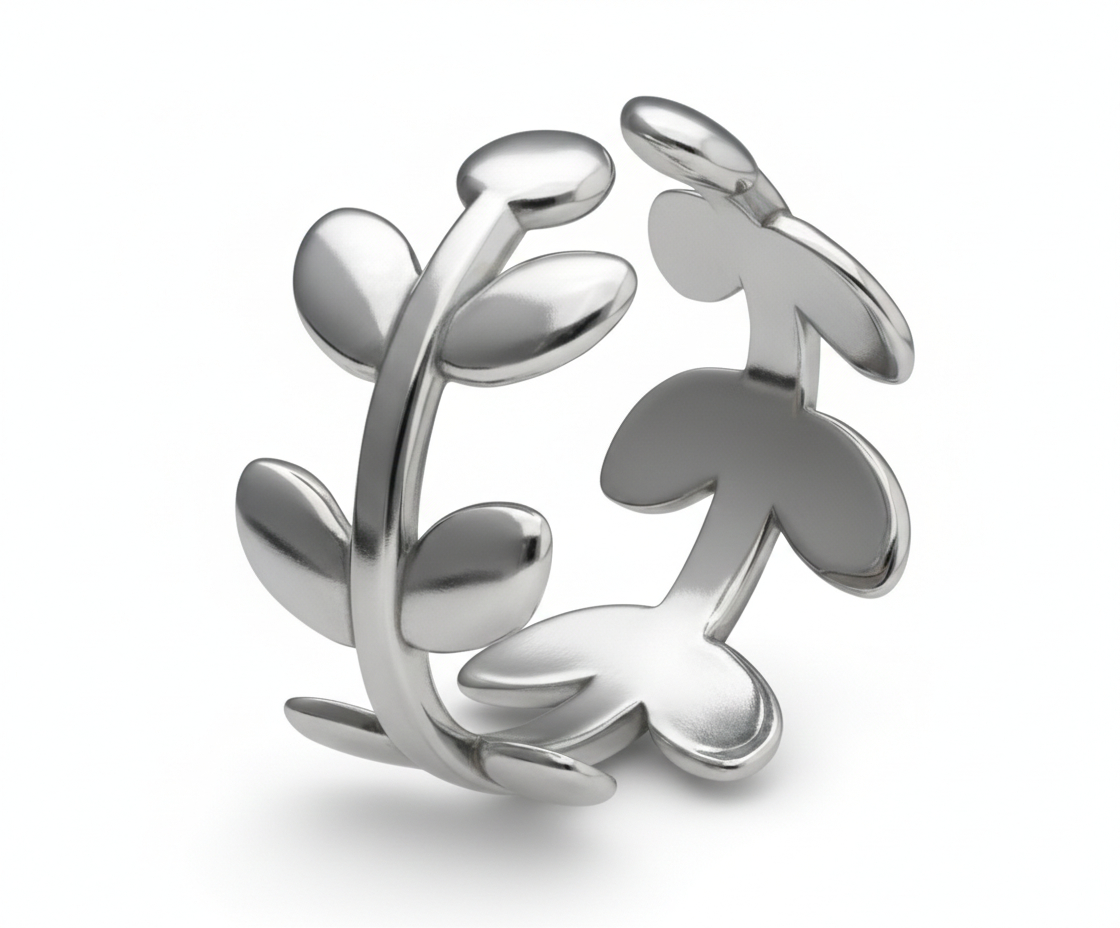 Soliter Strieborná navliekacia single náušnice Lístok 441 001 02195 04