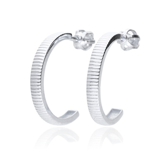 Soliter Strieborné polkruhové náušnice 431 001 02856 04