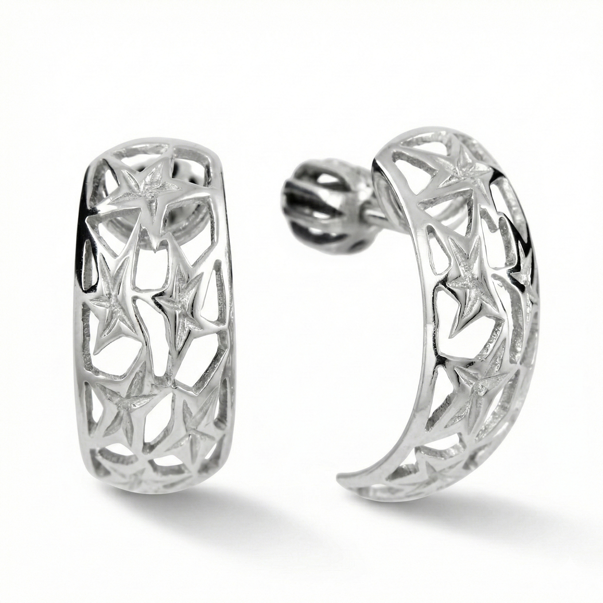 Soliter Strieborné visiace náušnice s hviezdičkami 431 001 02814 04