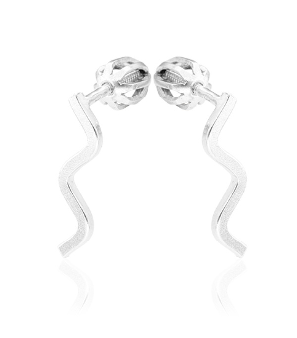 Soliter Visiace strieborné náušnice Vlnky 431 001 02494 04