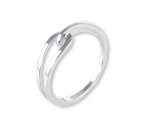 Soliter Dámsky prepletaný prsteň z bieleho zlata 221 001 00672 07 56 mm