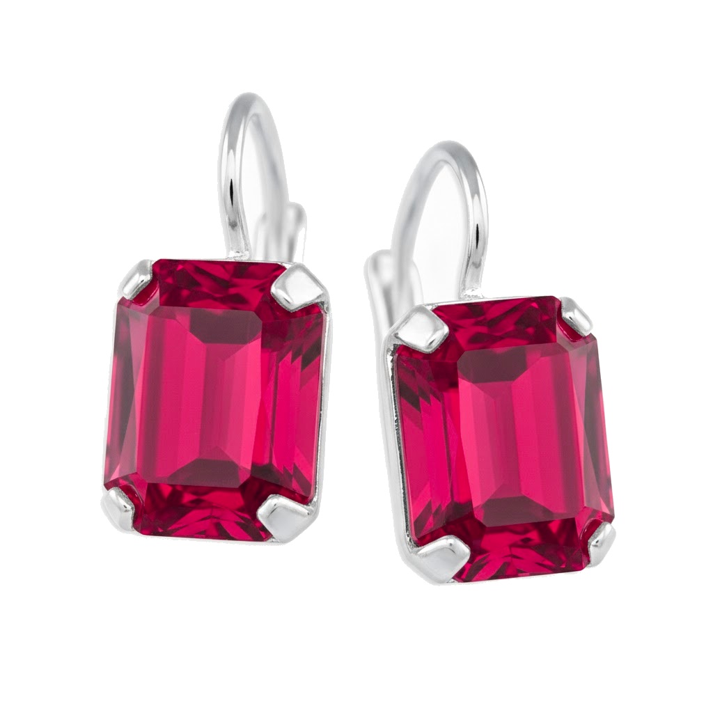 Soliter Trblietavé náušnice s červeným kryštálom 438 001 01771 0400770