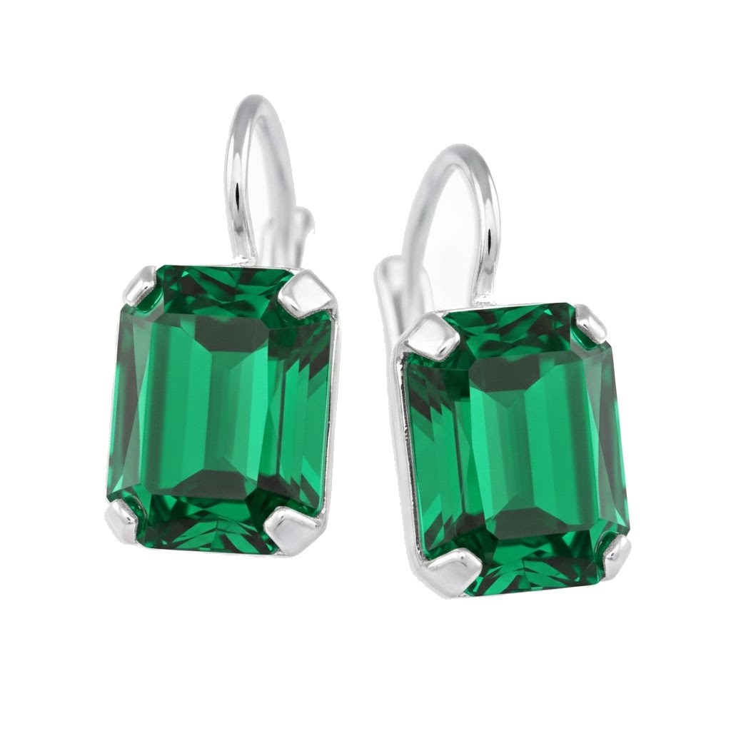 Soliter Trblietavé náušnice so zeleným kryštálom 438 001 01771 0400880