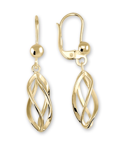 Soliter Visiace náušnice z pozláteného striebra 431 001 02665 05