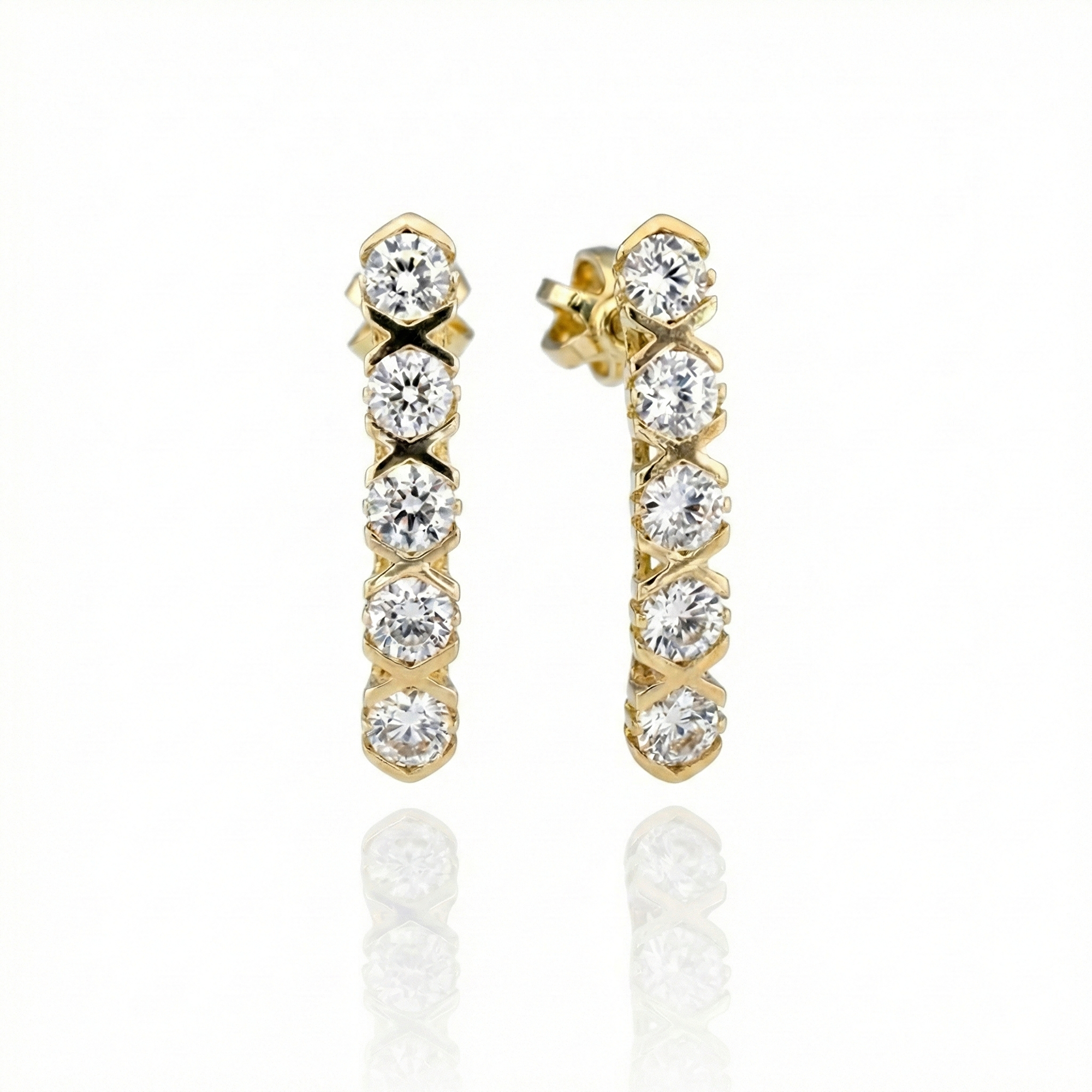 Soliter Visiace náušnice zo žltého zlata so zirkónmi 239 001 01245 00