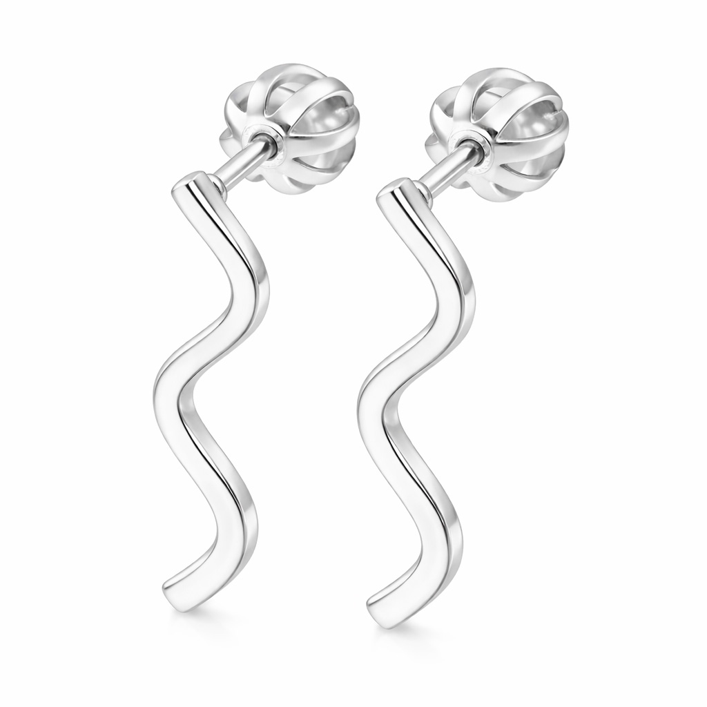 Soliter Visiace strieborné náušnice Vlnky 431 001 02494 04