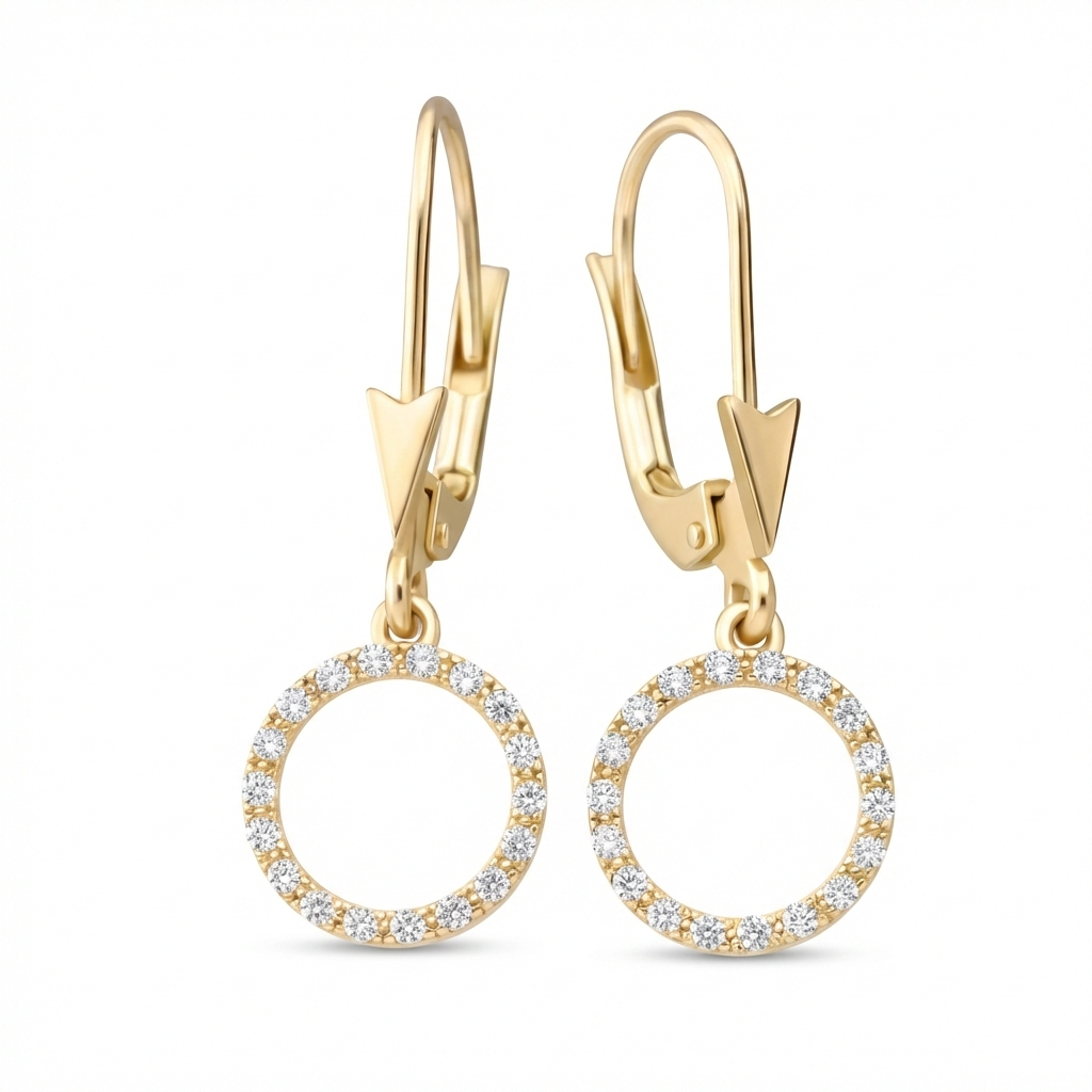Soliter Visiace zlaté náušnice s čírymi zirkónmi 239 001 01331 00