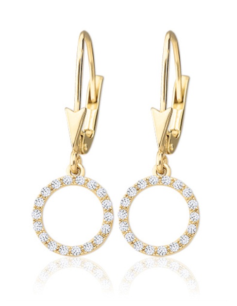 Soliter Visiace zlaté náušnice s čírymi zirkónmi 239 001 01331 00